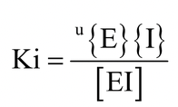 Equilibrium constant for inhibitor binding is called Dissociation constant.